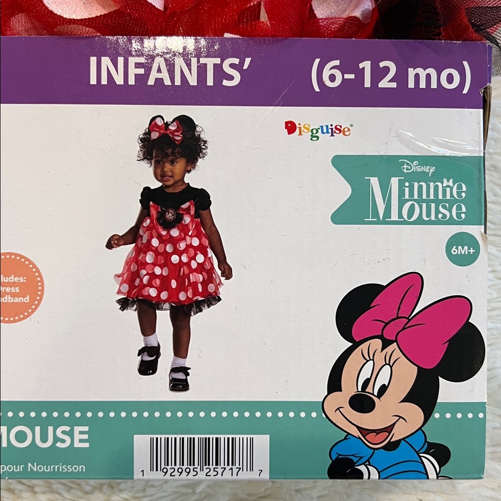 6-12 month Minnie Mouse disguise costume dress/set halloween
